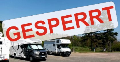 Stellplatz wegen Schaden an Infrastruktur gesperrt