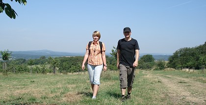 Wanderer am Steinbachpfad